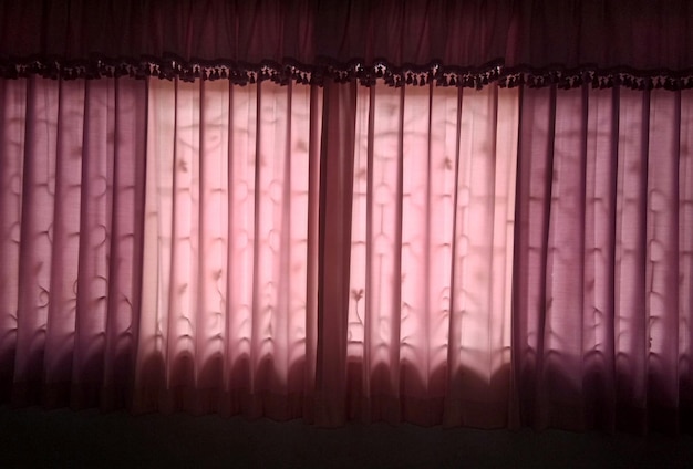 Foto fotografía completa de las cortinas en casa