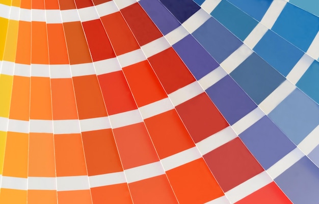 Fotografia completa de amostras de cores