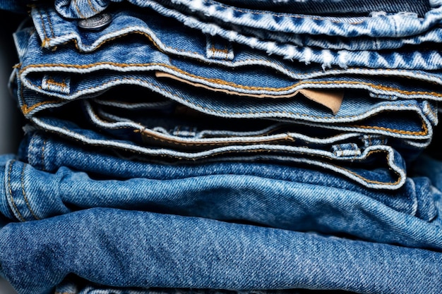 Foto fotografia completa de calças jeans
