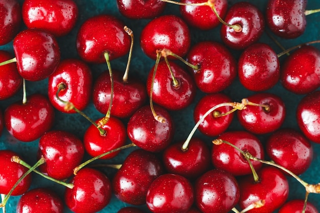 Fotografia completa de cerejas