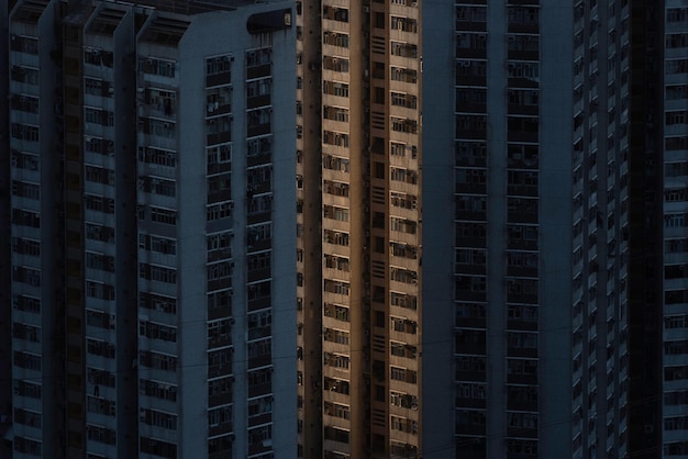 Fotografia completa de edifícios residenciais