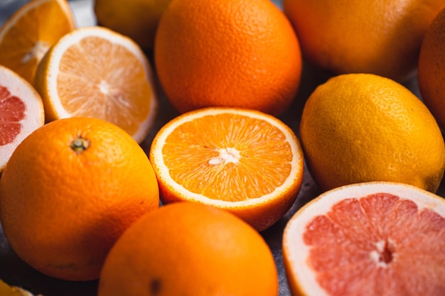 Fotografia completa de frutas de laranja