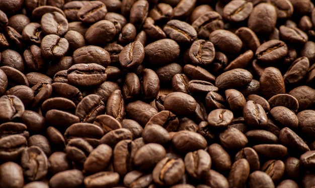 Fotografia completa de grãos de café torrados
