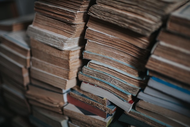 Fotografia completa de livros antigos