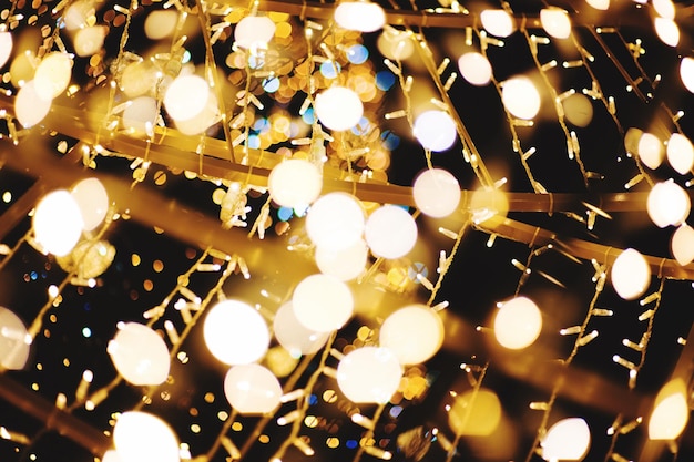 Fotografia completa de luzes de cordas iluminadas