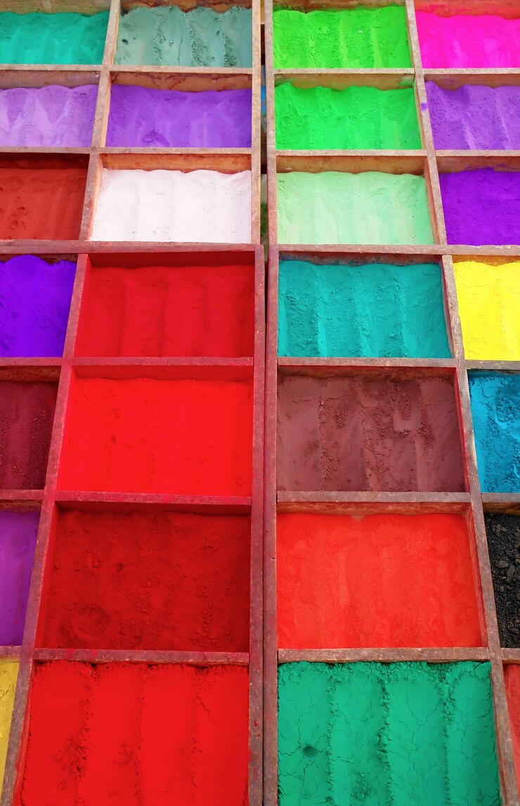 Foto fotografia completa de um edifício multicolorido