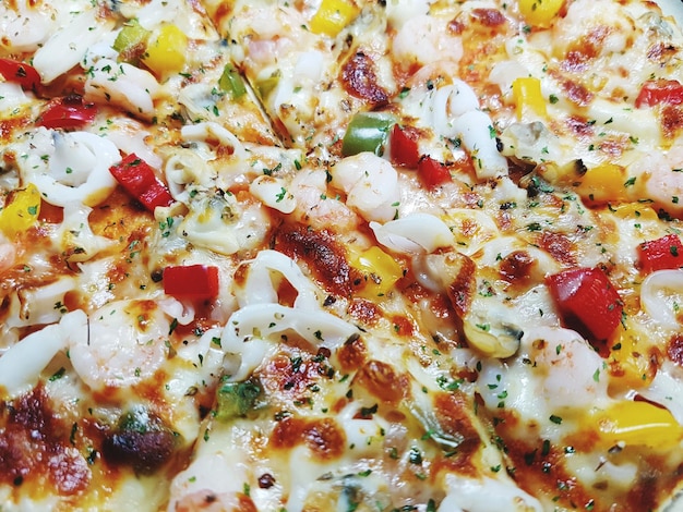 Fotografia completa de uma pizza.