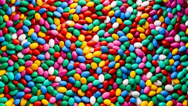 Fotografia completa de vários doces coloridos