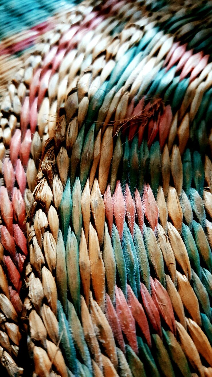 Foto fotografia completa de vime colorido