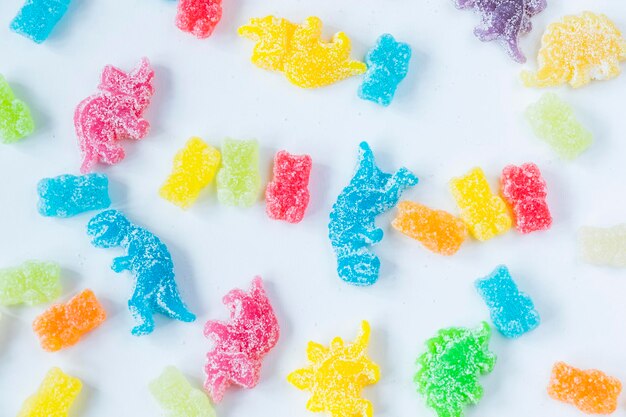 Foto fotografía completa de los dulces de colores