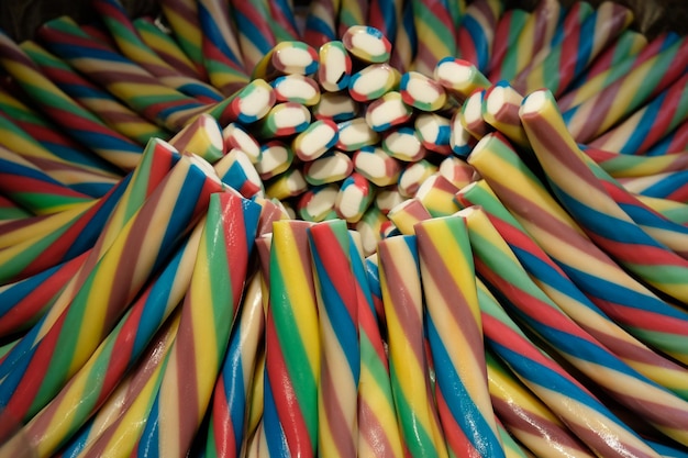 Foto fotografía completa de dulces de varios colores