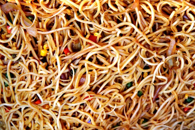 Fotografía completa de los fideos