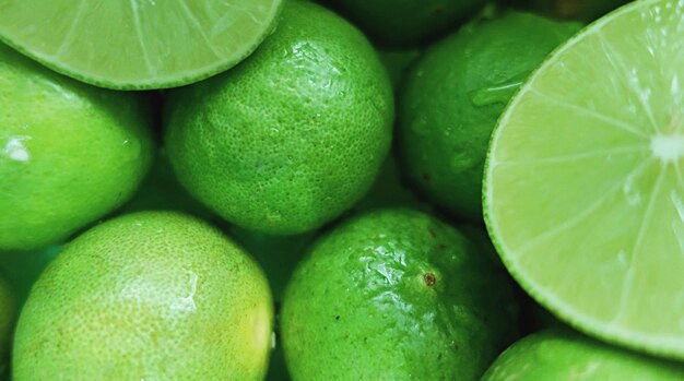 Foto fotografía completa de las frutas verdes