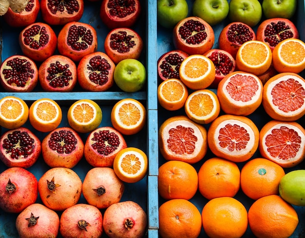 Fotografía completa de las frutas