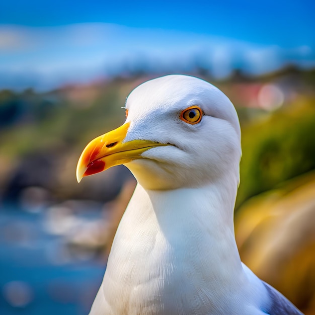 Fotografía completa de una gaviota