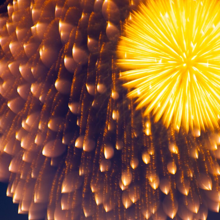 Foto fotografía completa de las luces iluminadas