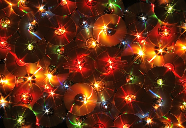 Fotografía completa de las luces de Navidad iluminadas