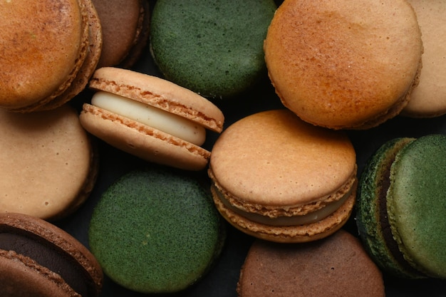 Fotografía completa de macarrones de varios colores
