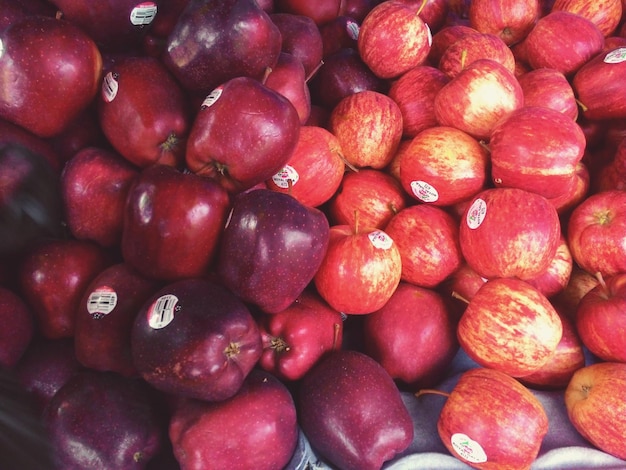 Foto fotografía completa de las manzanas