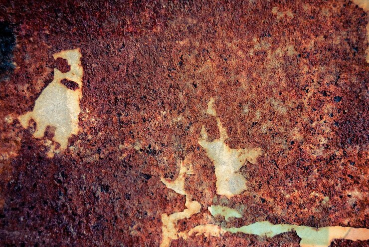 Foto fotografía completa de metal viejo y oxidado
