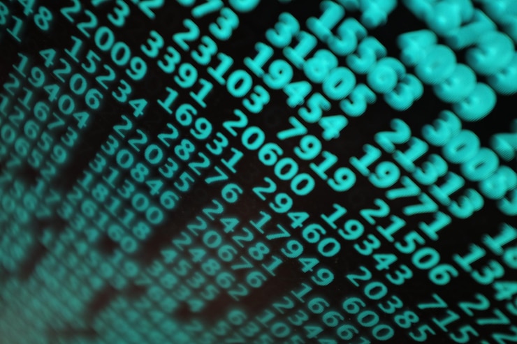 Foto fotografía completa de los números de codificación