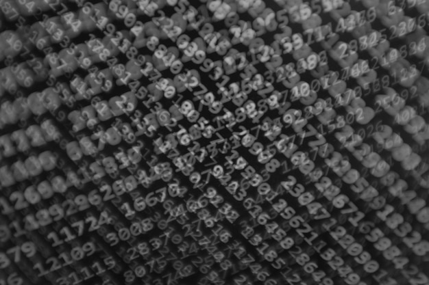 Fotografía completa de los números digitales en la pantalla