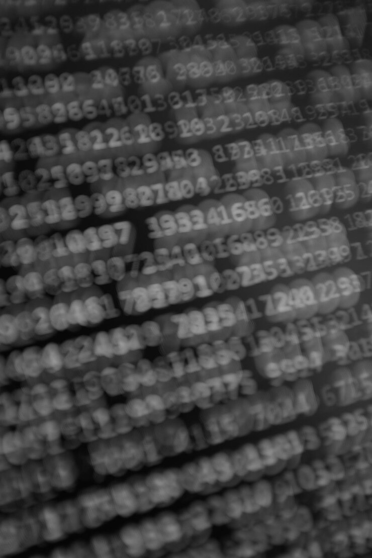 Foto fotografía completa de los números digitales en la pantalla