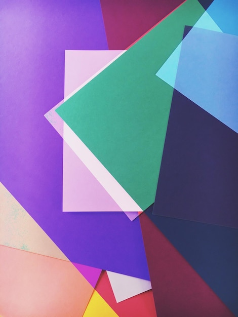 Fotografía completa de papeles de colores