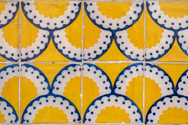 Foto fotografía completa de la pared de azulejos