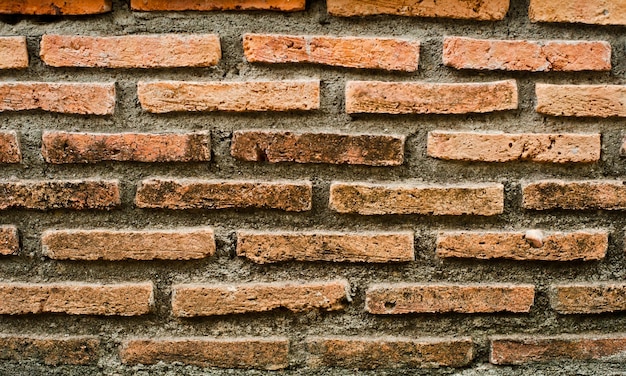 Fotografía completa de la pared de ladrillo