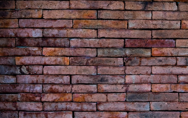 Fotografía completa de la pared de ladrillo