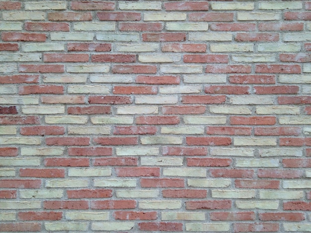 Fotografía completa de la pared de ladrillo