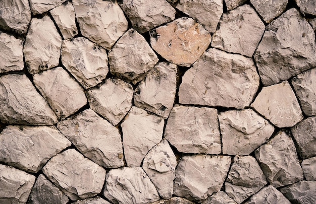 Fotografía completa de la pared de piedra