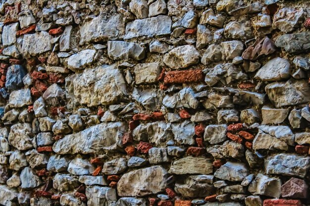 Foto fotografía completa de la pared de piedra