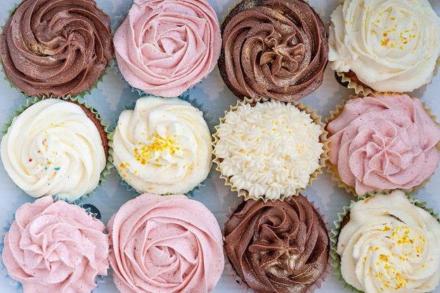 Fotografía completa de los pasteles