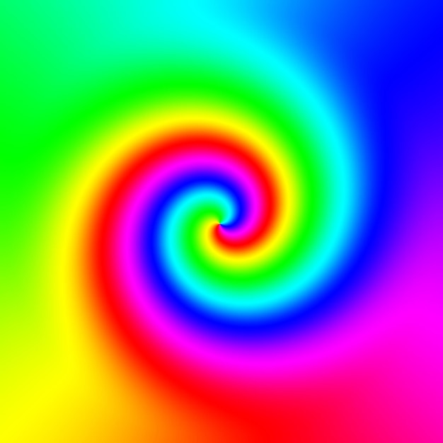 Fotografía completa de un patrón de remolino de colores