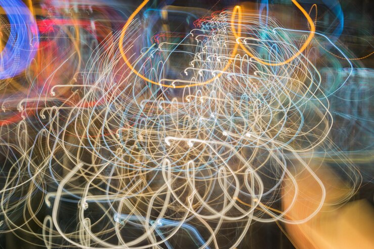 Foto fotografía completa de las pinturas de luz