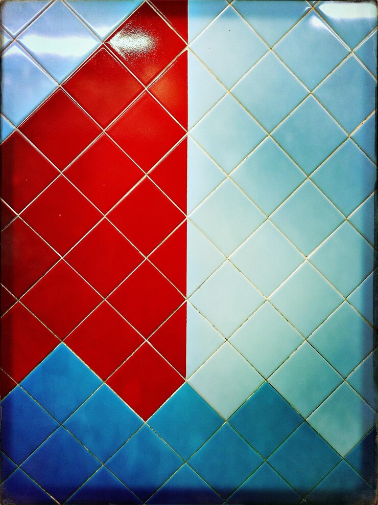Foto fotografía completa del piso de azulejos