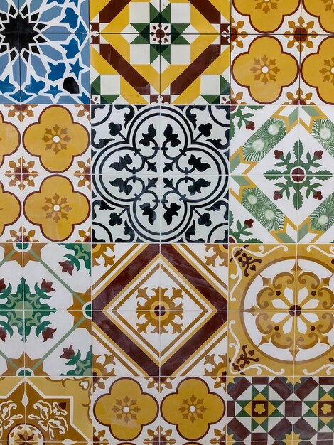 Foto fotografía completa del piso de azulejos