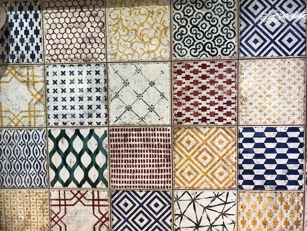 Foto fotografía completa del piso de azulejos