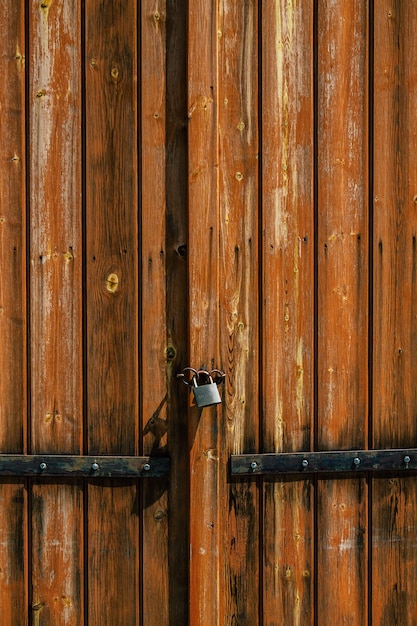 Foto fotografía completa de la puerta de madera