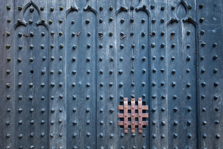 Foto fotografía completa de la puerta