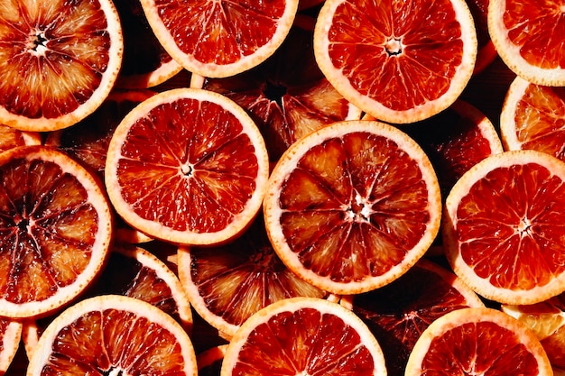 Foto fotografía completa de las rebanadas de naranja