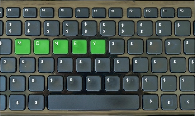 Foto fotografía completa del teclado de la computadora