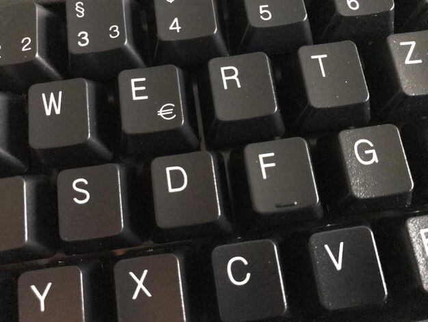 Foto fotografía completa del teclado de la computadora