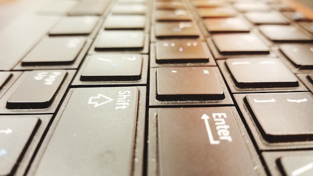 Fotografía completa del teclado de la computadora