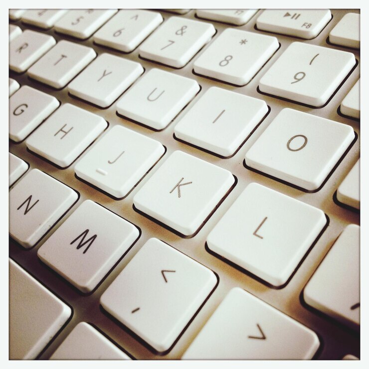 Foto fotografía completa del teclado de la computadora
