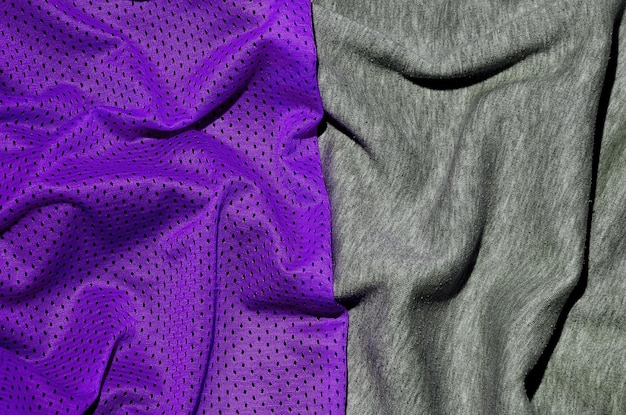 Foto fotografía completa de textil púrpura y gris