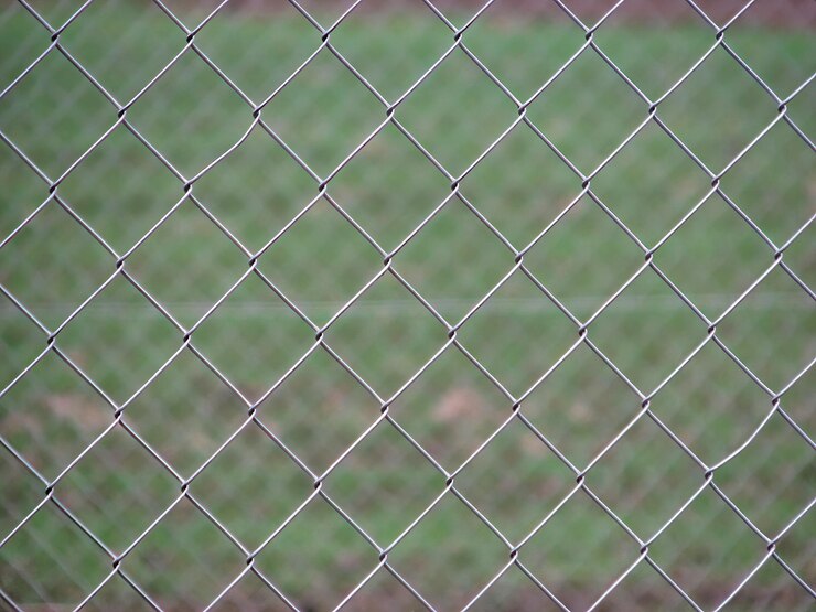 Foto fotografía completa de la valla de enlaces de cadena