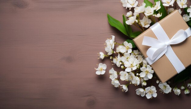 Foto fotografía conceptual de la vista superior de las cajas de regalo de la composición del día de la mujer con flores de cinta de arcos en aislados